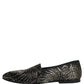 Dolce & Gabbana Black Silver Embellished Dress Loafers Shoes