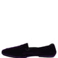 Dolce & Gabbana Violet Velvet Slip On Men Flats Loafers Shoes