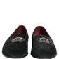 Dolce & Gabbana Black Crown Embellished Dress Loafers Shoes