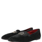 Dolce & Gabbana Black Crown Embellished Dress Loafers Shoes