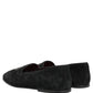 Dolce & Gabbana Black Crown Embellished Dress Loafers Shoes