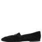 Dolce & Gabbana Black Crown Embellished Dress Loafers Shoes