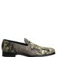 Dolce & Gabbana Brown Baroque Print Slip On Men Loafers Shoes