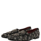 Dolce & Gabbana Black Crystal Embellished Dress Loafers Shoes