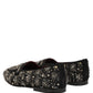 Dolce & Gabbana Black Crystal Embellished Dress Loafers Shoes