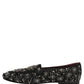Dolce & Gabbana Black Crystal Embellished Dress Loafers Shoes