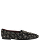Dolce & Gabbana Black Crystal Embellished Dress Loafers Shoes