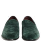 Dolce & Gabbana Green Suede Formal Slip On Men Loafers Shoes