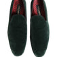 Dolce & Gabbana Green Suede Formal Slip On Men Loafers Shoes