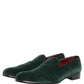 Dolce & Gabbana Green Suede Formal Slip On Men Loafers Shoes