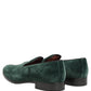 Dolce & Gabbana Green Suede Formal Slip On Men Loafers Shoes