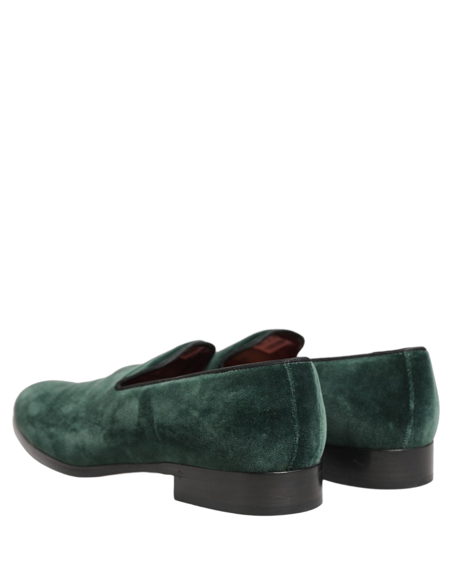 Dolce & Gabbana Green Suede Formal Slip On Men Loafers Shoes