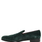 Dolce & Gabbana Green Suede Formal Slip On Men Loafers Shoes