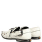 Dolce & Gabbana White Studded Formal Dress Monk Strap Shoes