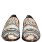 Dolce & Gabbana Multicolor Brocade Sequin Dress Loafers Shoes