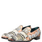Dolce & Gabbana Multicolor Brocade Sequin Dress Loafers Shoes