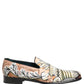 Dolce & Gabbana Multicolor Brocade Sequin Dress Loafers Shoes