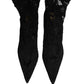 Dolce & Gabbana Black Socks Taormina Lace Pumps Boots Shoes