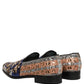 Dolce & Gabbana Multicolor Embroidered Sequin Loafers Shoes