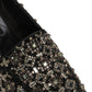 Dolce & Gabbana Black Crystal Embellished Dress Loafers Shoes