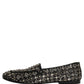 Dolce & Gabbana Black Crystal Embellished Dress Loafers Shoes