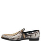 Dolce & Gabbana Multicolor Embroidered Sequin Loafers Shoes