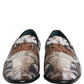 Dolce & Gabbana Multicolor Floral Tapestry Embroidery Loafer Shoes