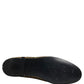 Dolce & Gabbana Gold Jacquard Leather Slip On Loafers Shoes