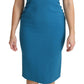 Dolce & Gabbana Blue Virgin Wool Casual Dress