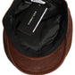 Dolce & Gabbana Men Brown Lamb Leather Newsboy Cloth Capello Hat