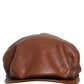 Dolce & Gabbana Men Brown Lamb Leather Newsboy Cloth Capello Hat