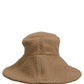 Dolce & Gabbana Women Brown Cotton Knit WideBrim Bucket Capello Hat