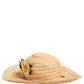 Dolce & Gabbana Women Beige Wide Brim Floral Bucket Capello Hat