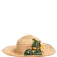 Dolce & Gabbana Women Beige Wide Brim Floral Bucket Capello Hat