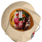 Dolce & Gabbana Women Beige Floral Apllique Straw Bucket Hat