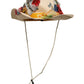 Dolce & Gabbana Women Beige Floral Apllique Straw Bucket Hat