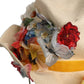 Dolce & Gabbana Women Beige Floral Apllique Straw Bucket Hat