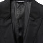 Dolce & Gabbana Black Wool Single Breasted Men Blazer Jacket