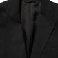 Dolce & Gabbana Black Polyester Single Breasted Blazer Jacket