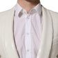 Dolce & Gabbana White Viscose Single Breasted Blazer Jacket