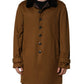 Dolce & Gabbana Brown Cashmere Mink Fur Men Overcoat Jacket
