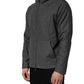 Dolce & Gabbana Gray Cotton Men Hooded Full Zip Bomber Jacket