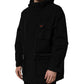 Dolce & Gabbana Black Nylon Men Hooded Windbreaker Jacket