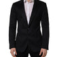 Dolce & Gabbana Black Cashmere Single Breasted Blazer Jacket
