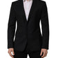 Dolce & Gabbana Black Wool Single Breasted Blazer Jacket