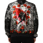 Dolce & Gabbana Multicolor Majolica Bull Print Bomber Jacket