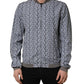 Dolce & Gabbana Light Blue Cotton Car Print Bomber Jacket