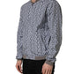 Dolce & Gabbana Light Blue Cotton Car Print Bomber Jacket