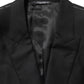 Dolce & Gabbana Black Wool Single Breasted Blazer Jacket