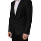 Dolce & Gabbana Black Wool Single Breasted Blazer Jacket